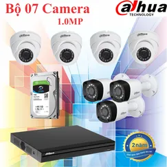 Trọn Bộ 7 Camera Dahua 1.0MP Chính Hãng