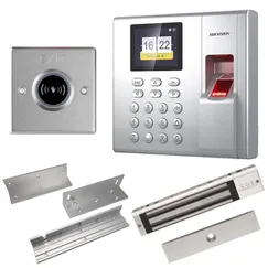 Combo Máy Chấm Công Vân Tay Khóa Cửa Hikvision DS-K1T8003F
