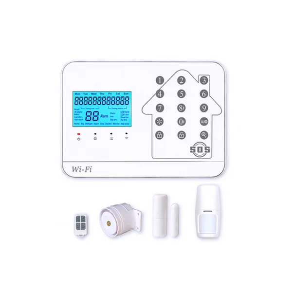 Bộ Báo Động Chống Trộm GW02 Wifi+ Sim GSM Và ĐT Bàn PSTN