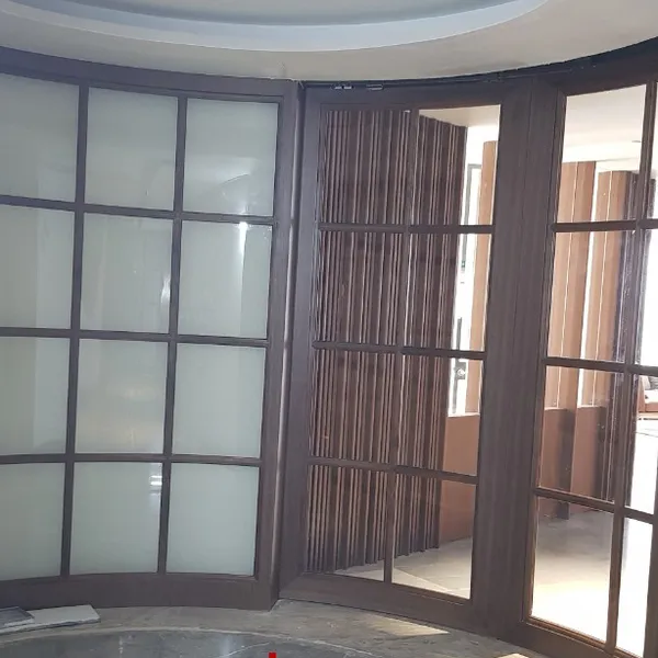 Cửa kính tự động Woosung 1000 - Mở cong