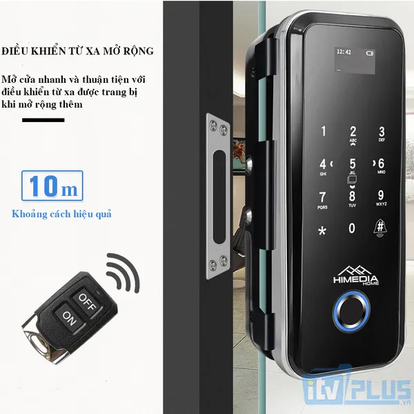 Khóa vân tay cửa kính HIMEDIA G08