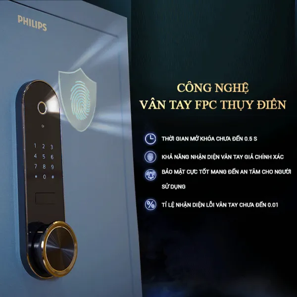 Két Sắt Điện Tử Philips SBX601-4B0