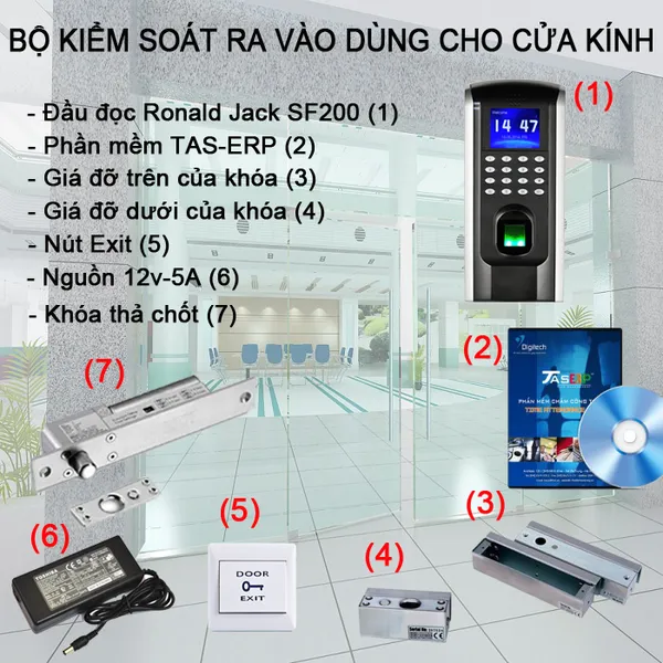 Máy chấm công kiểm soát vào ra Ronald Jack SF200 - Vân tay/ thẻ