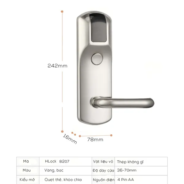 Khóa Thẻ Từ Khách Sạn HL8207