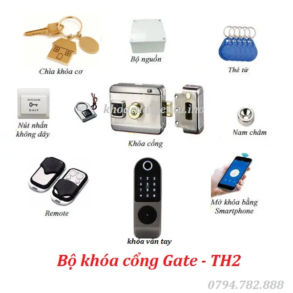 Bộ khóa cổng điện tử Gate - TH3 