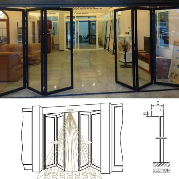 Cửa kính tự động woosung V100 và V200