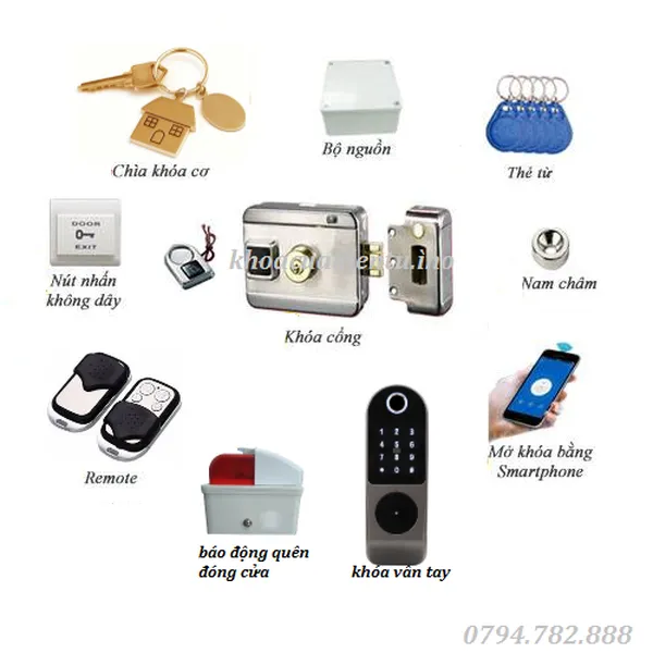 Bộ khóa cổng điện tử Gate - TH4