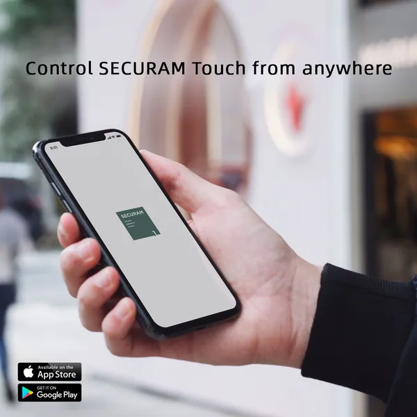 Khóa Cửa Vân Tay Securam Black