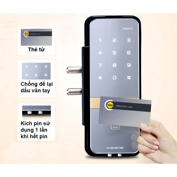 Khóa Điện Tử Cửa Kính YDR 313