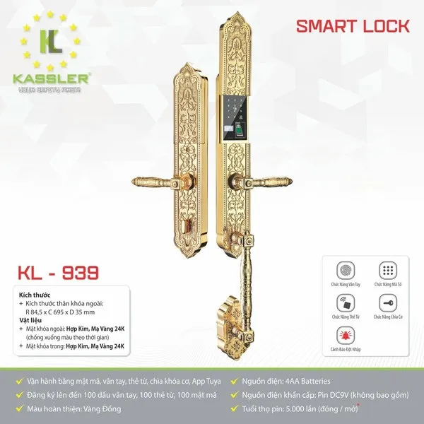 Khóa Cửa Đại Sảnh Kassler KL939 - App