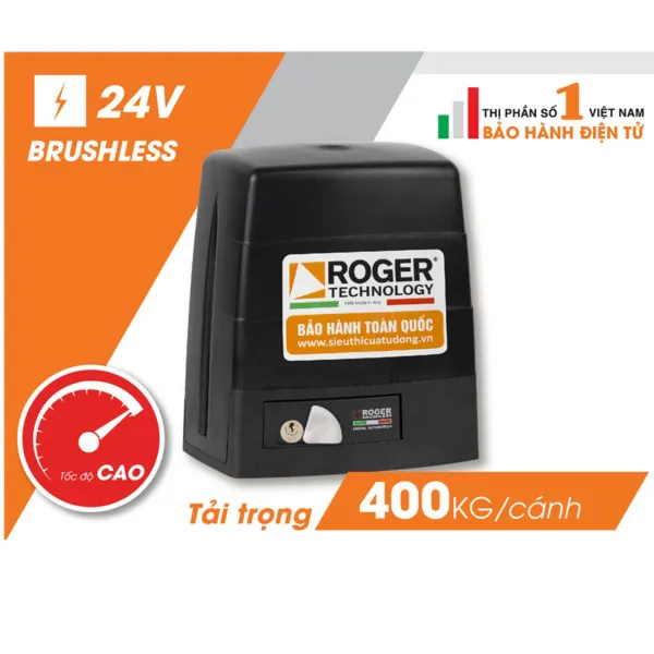 Motor Cổng Trượt Roger BM30/303 24v 400kg Italia
