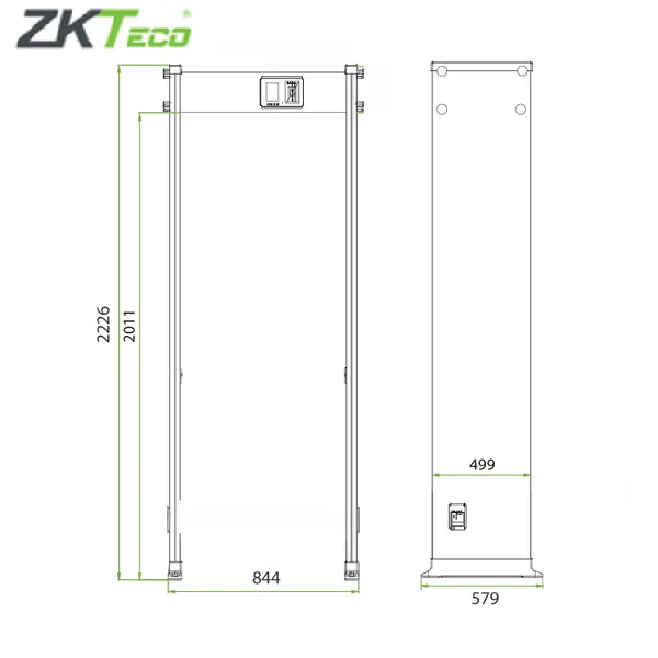 Cổng Dò Kim Loại Zkteco ZK-D2180S
