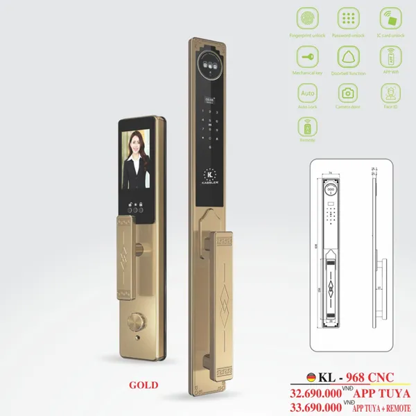 Khóa Nhận Diện Khuôn Mặt Kassler KL-968 CNC