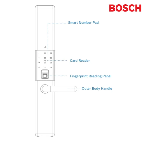 Khoá Vân Tay Bosch ID80 - Màu Đen