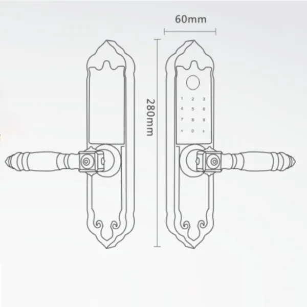 Khoá Vân Tay Tân Cổ Điển Kapler KL-910TC