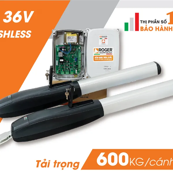 Motor Cổng Tay Đòn Roger Smarty5 36v 600kg Italia