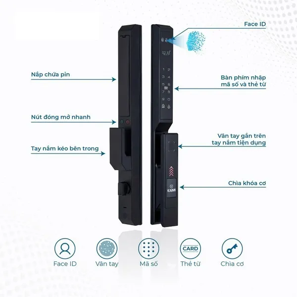 Khoá Nhận Diện Khuôn Mặt Kaimi NF01 FaceID