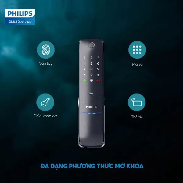 Khóa Cửa Vân Tay Philips 6100