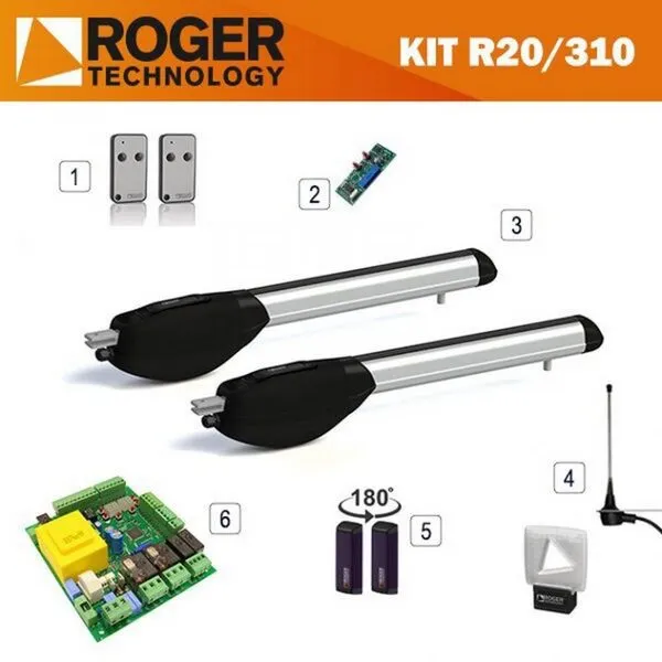 Motor Cổng Tay Đòn Roger R20-310 230v 400kg Italia