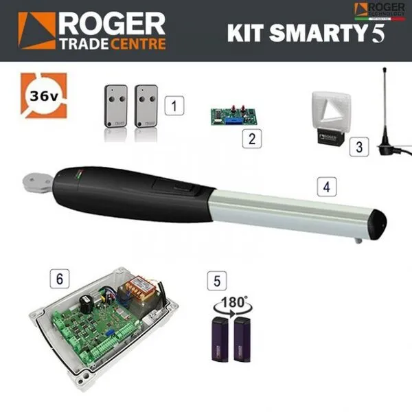 Motor Cổng Tay Đòn Roger Smarty5 36v 600kg Italia