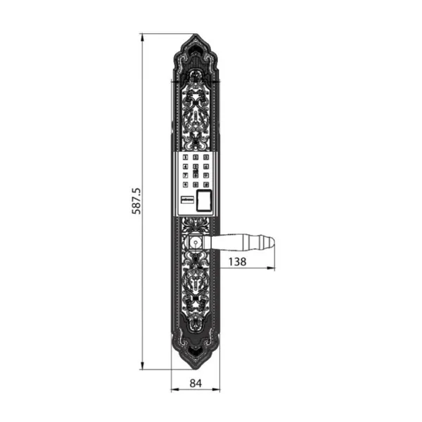 Khóa Cửa Đại Sảnh Tân Cổ Capsule -TC979D