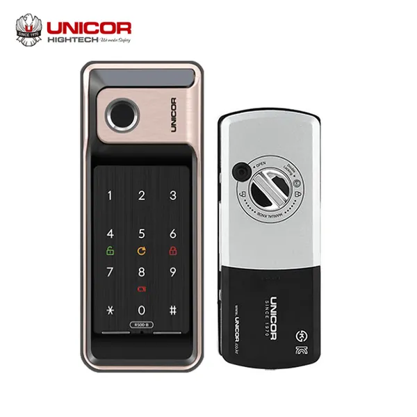 Khoá Vân Tay Cửa Kính Unico GR500 BW