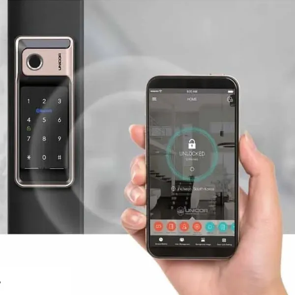 Khoá Vân Tay Cửa Kính Unico GR500 BW