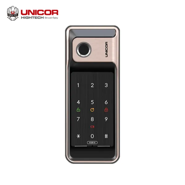 Khoá Vân Tay Cửa Kính Unico GR500 BW