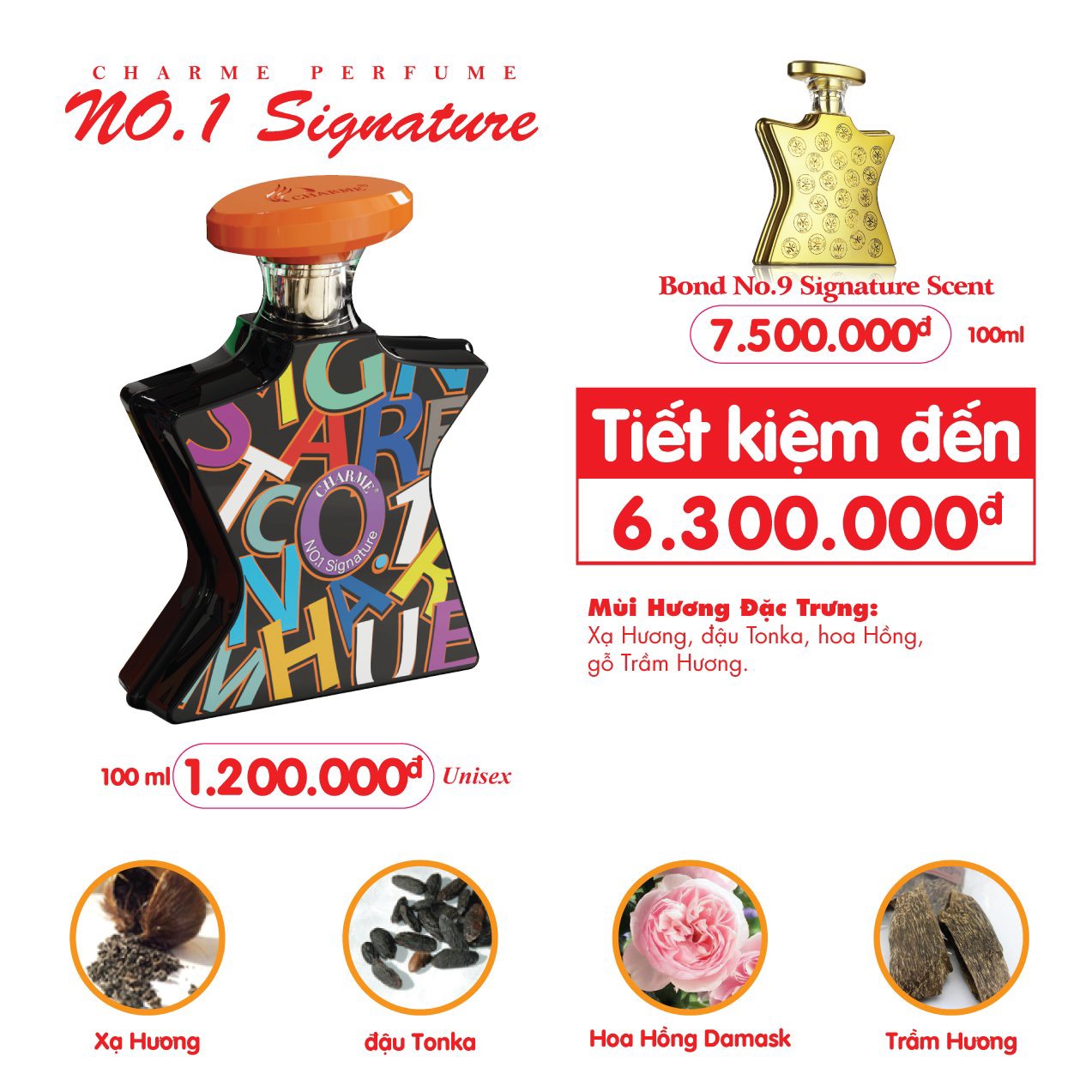 Nước Hoa Charme No.1 Signature 100ml Unisex Chính Hãng