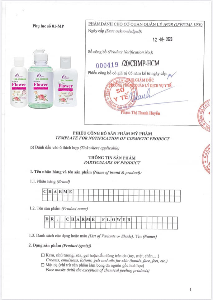 Gel Rửa Tay Khô DR. CHARME 250ml