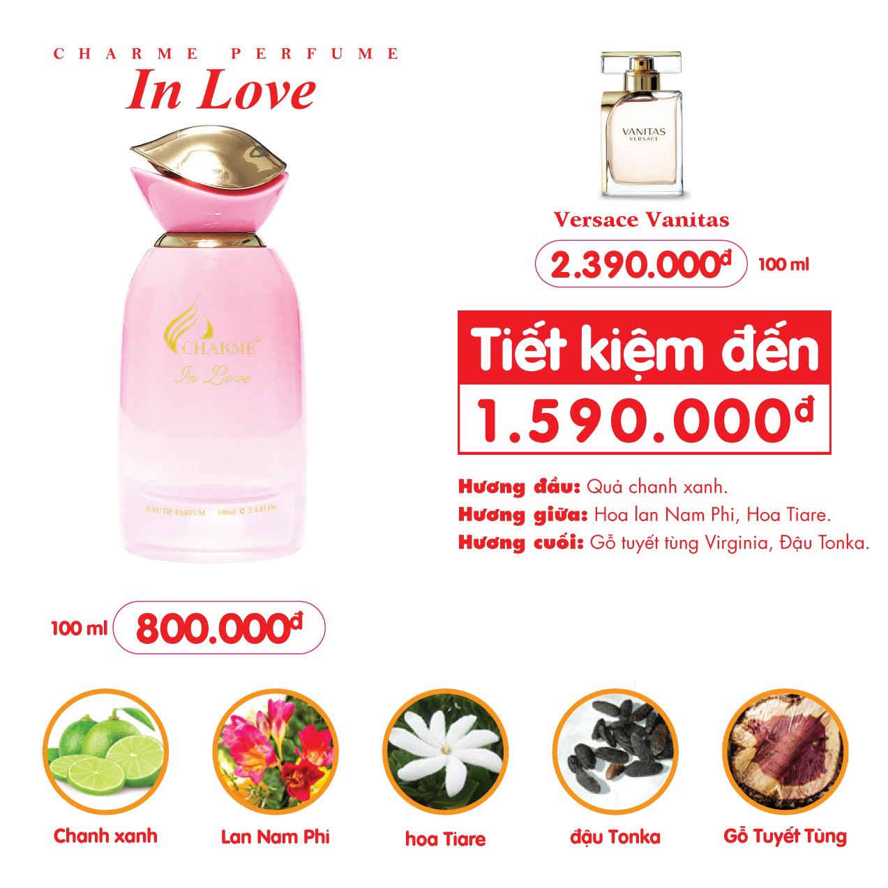 Nước Hoa Charme In Love 100ml Nữ Chính Hãng