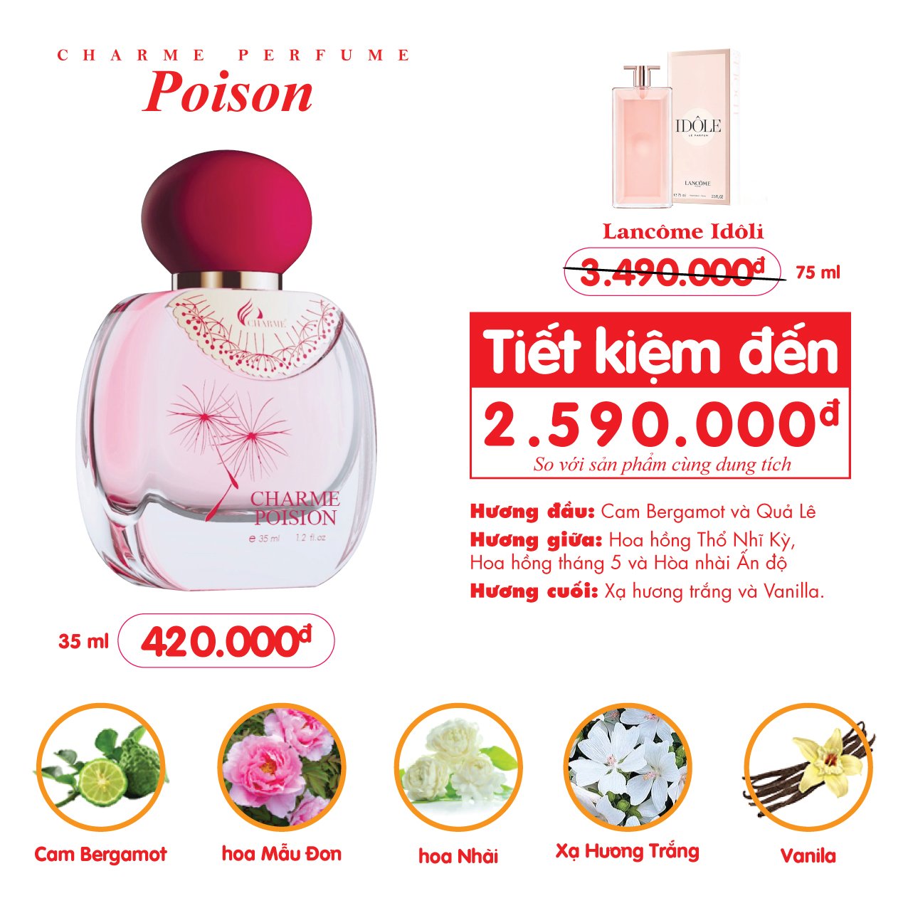 Nước Hoa Charme Poison 35ml Nữ Chính Hãng