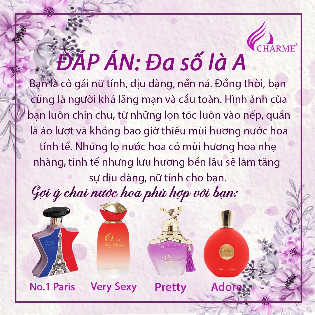 Chọn Nước Hoa Theo Tính Cách Cho Nữ