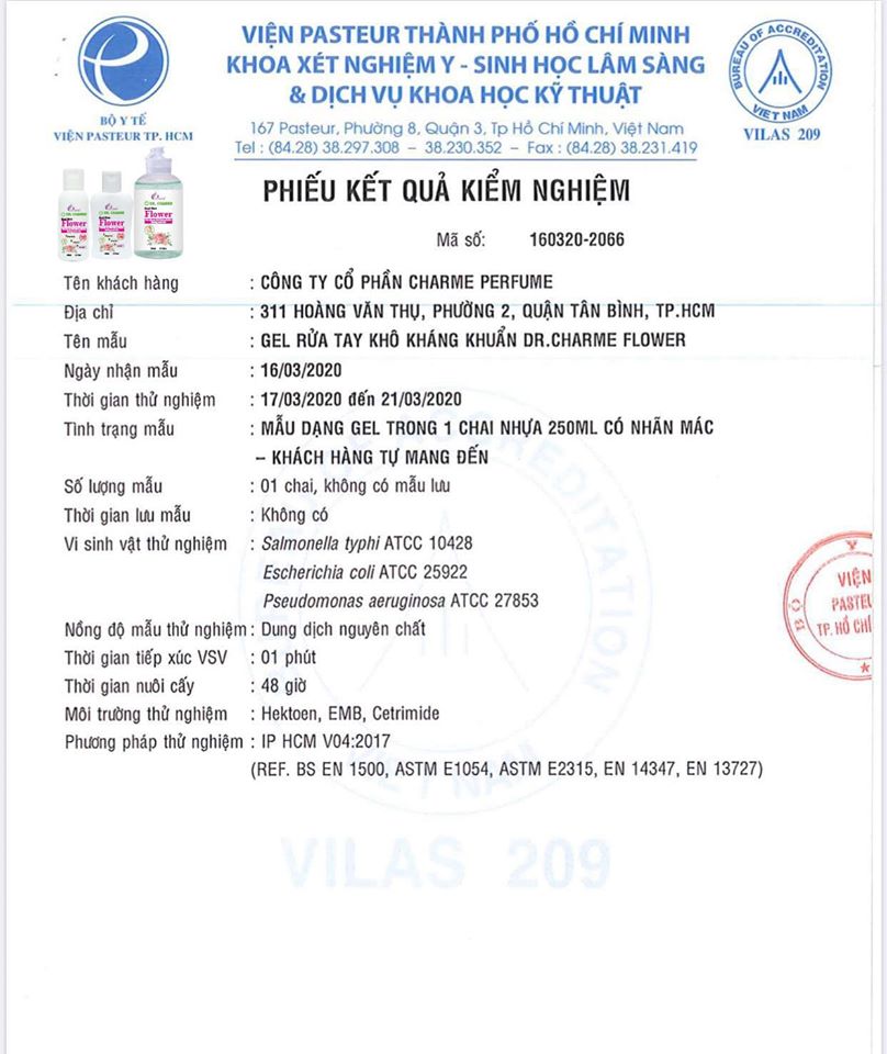 Gel Rửa Tay Khô DR. CHARME Flower 100ml