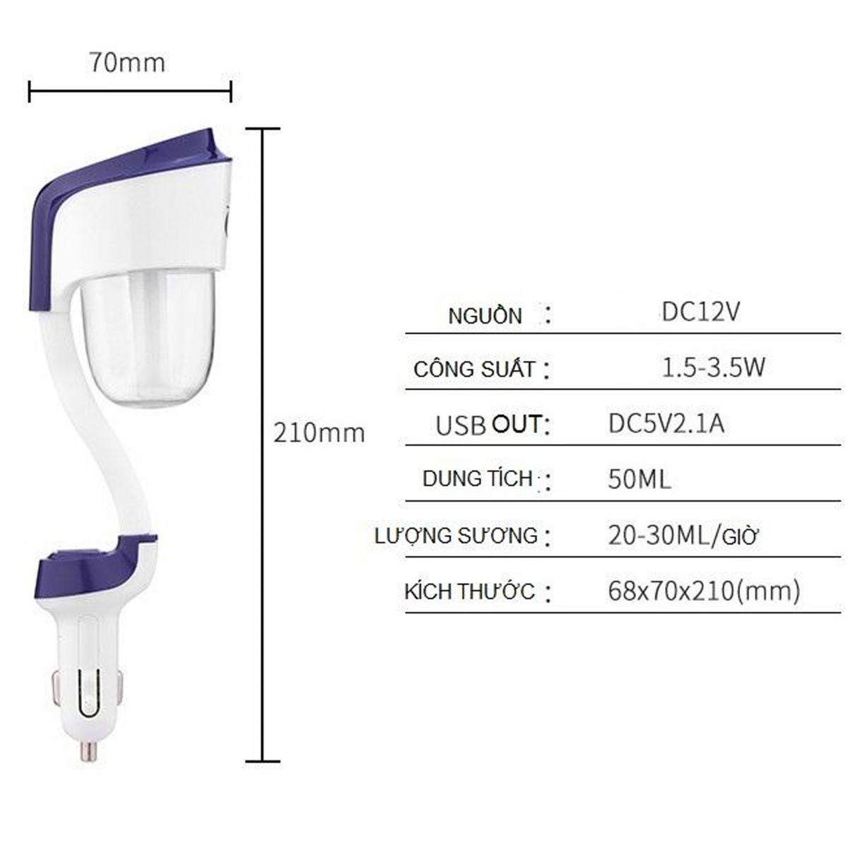 Máy Khuếch Tán Tinh Dầu Ô Tô Charme