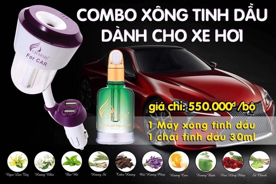 Máy Xông Tinh Dầu Xe Hơi Charme