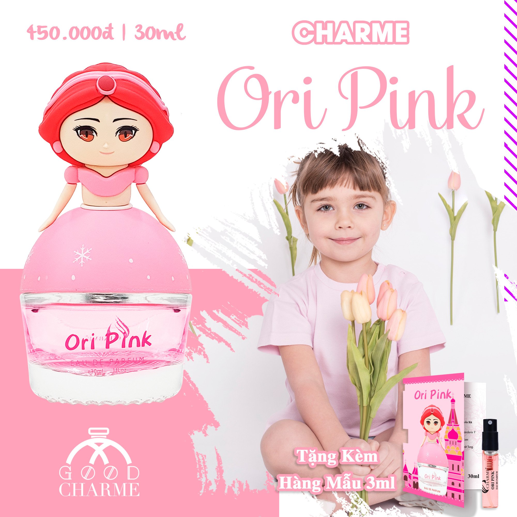 Nước Hoa Bé Gái Charme Ori Pink