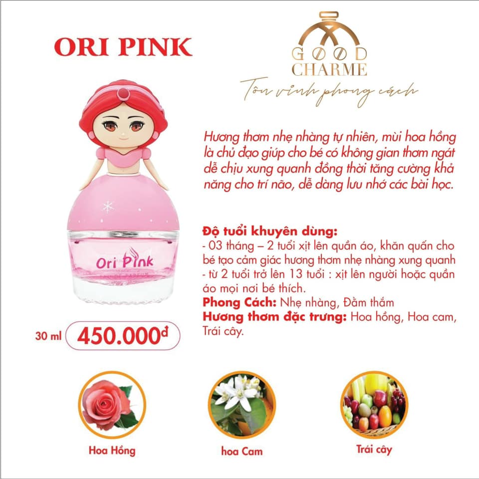 Nước Hoa Bé Gái Charme Ori Pink