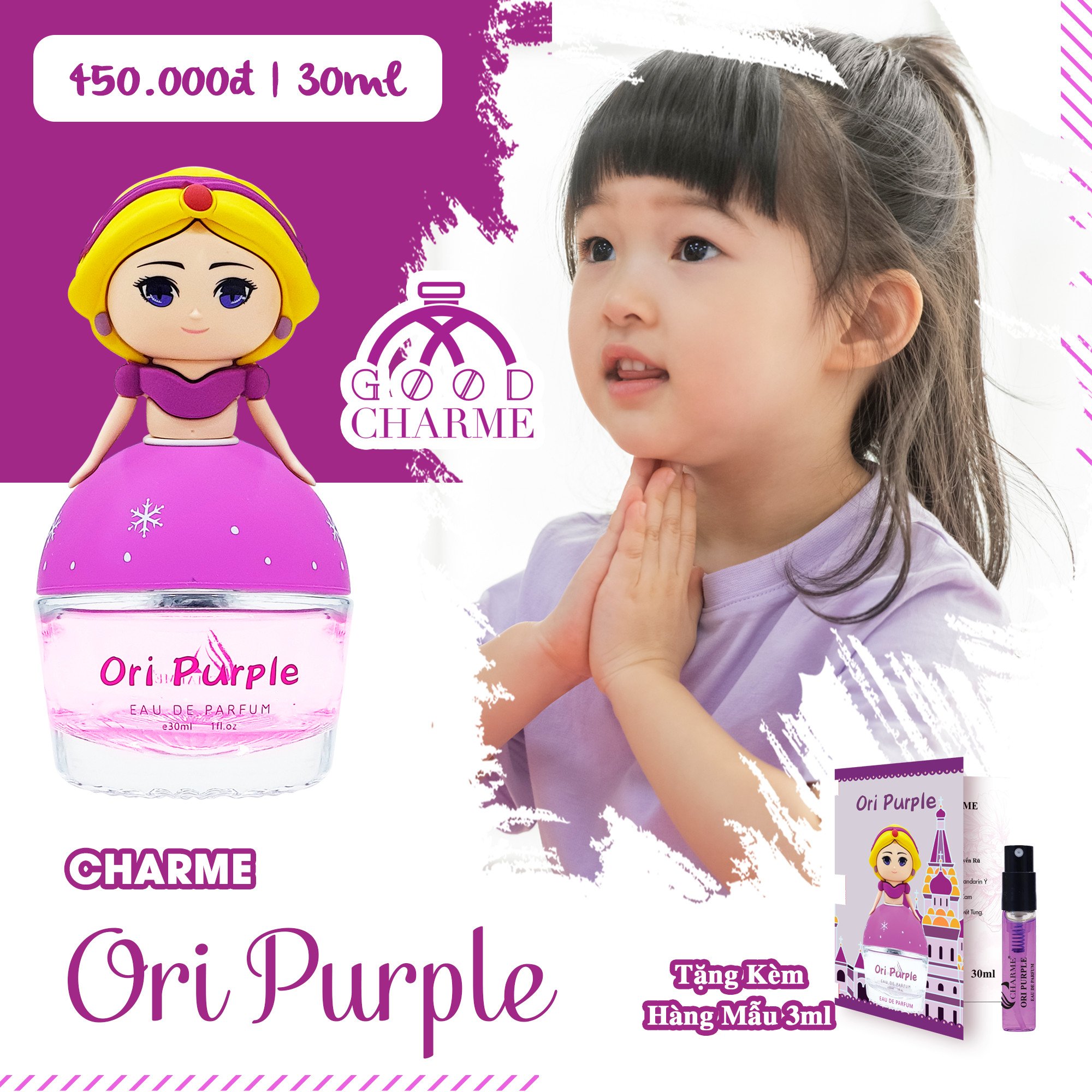 Nước Hoa Bé Gái Charme Ori Purple