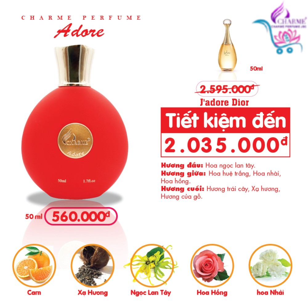 Nước Hoa Charme Adore 50ml Nữ Chính Hãng