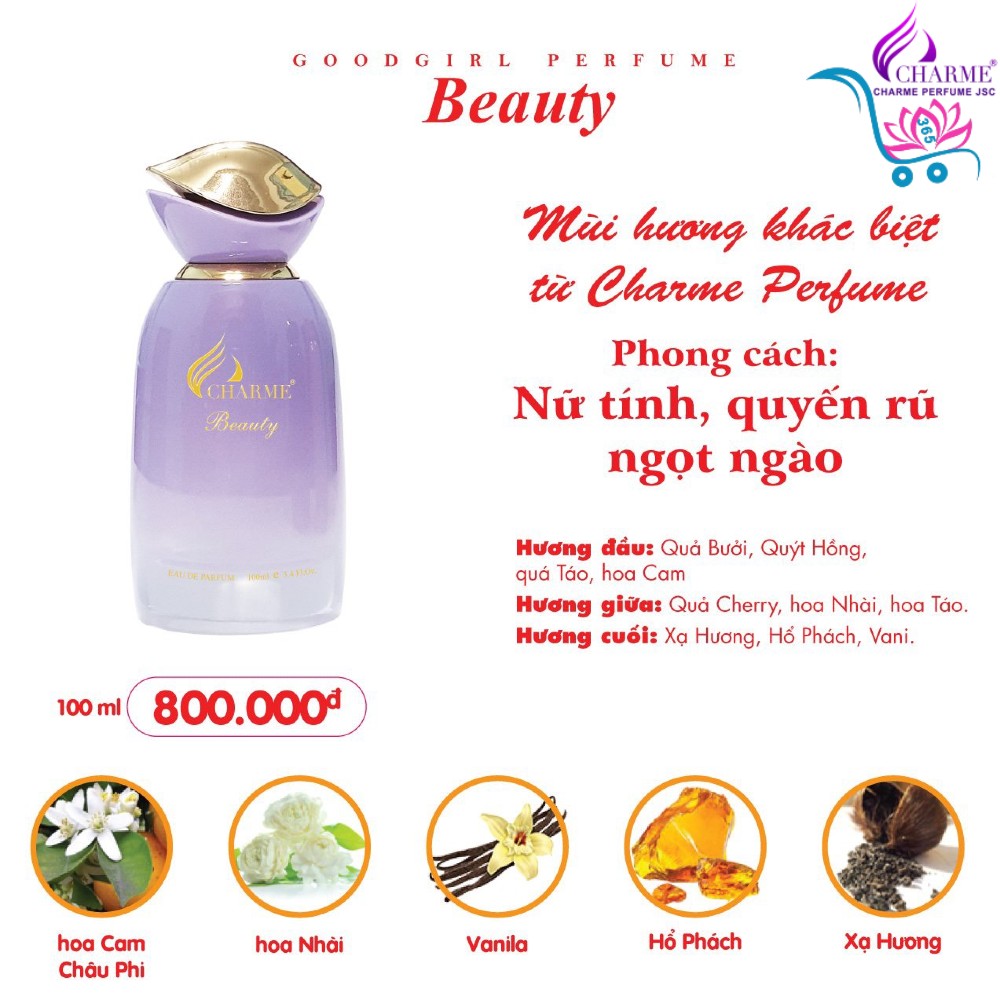 Nước Hoa Charme Beauty 100ml Nữ Chính Hãng