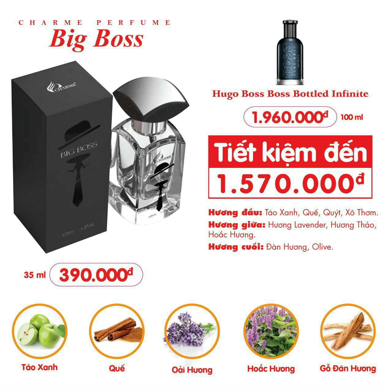 Nước Hoa Charme Big Boss 35ml Nam Chính Hãng