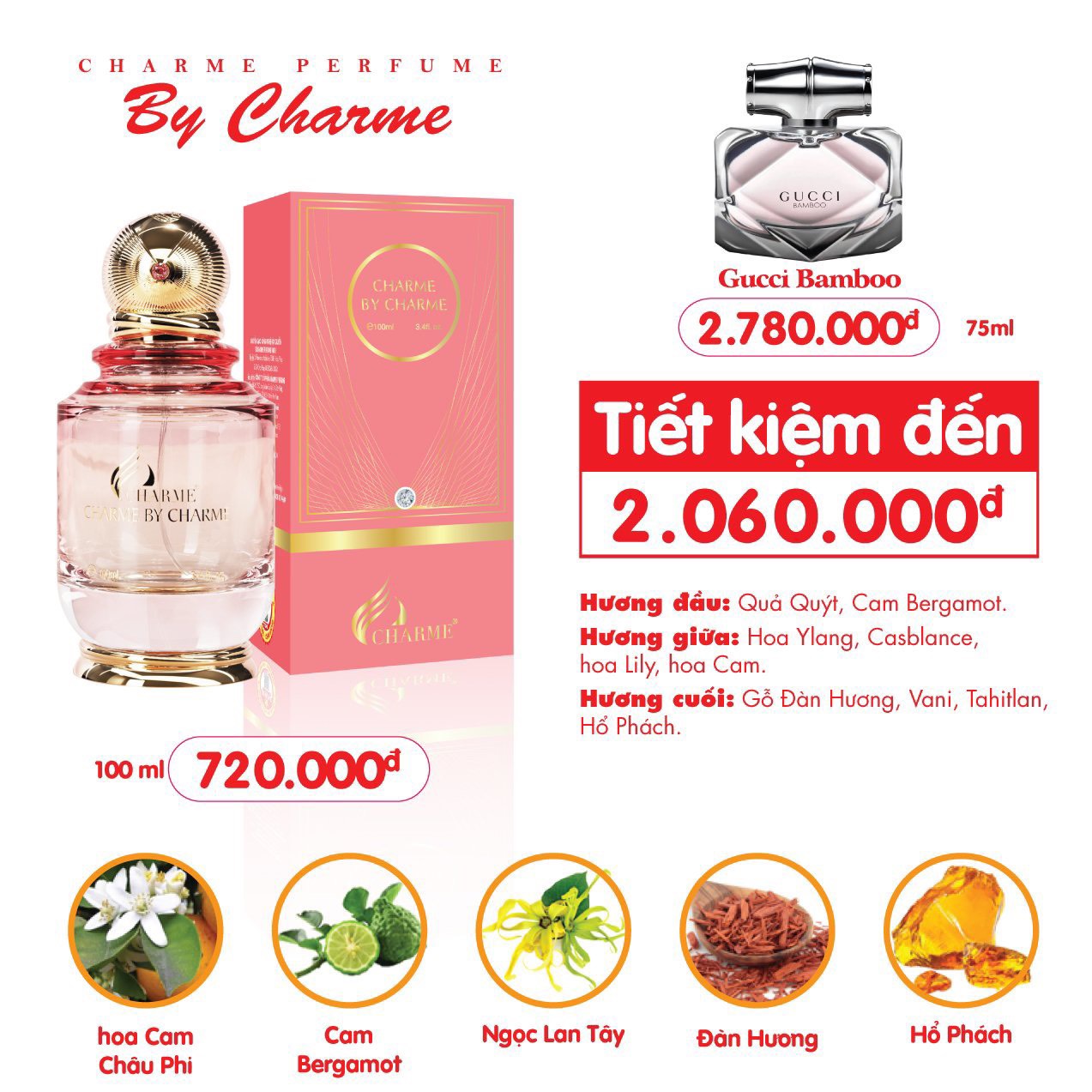 Nước Hoa Charme By Charme 100ml Nữ Chính Hãng