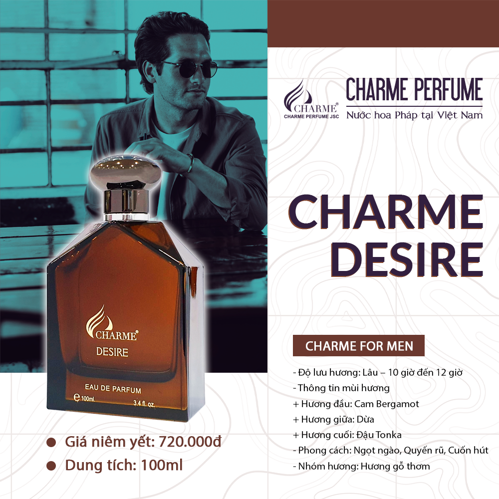Nước Hoa Charme Desire 100ml Nam Chính Hãng