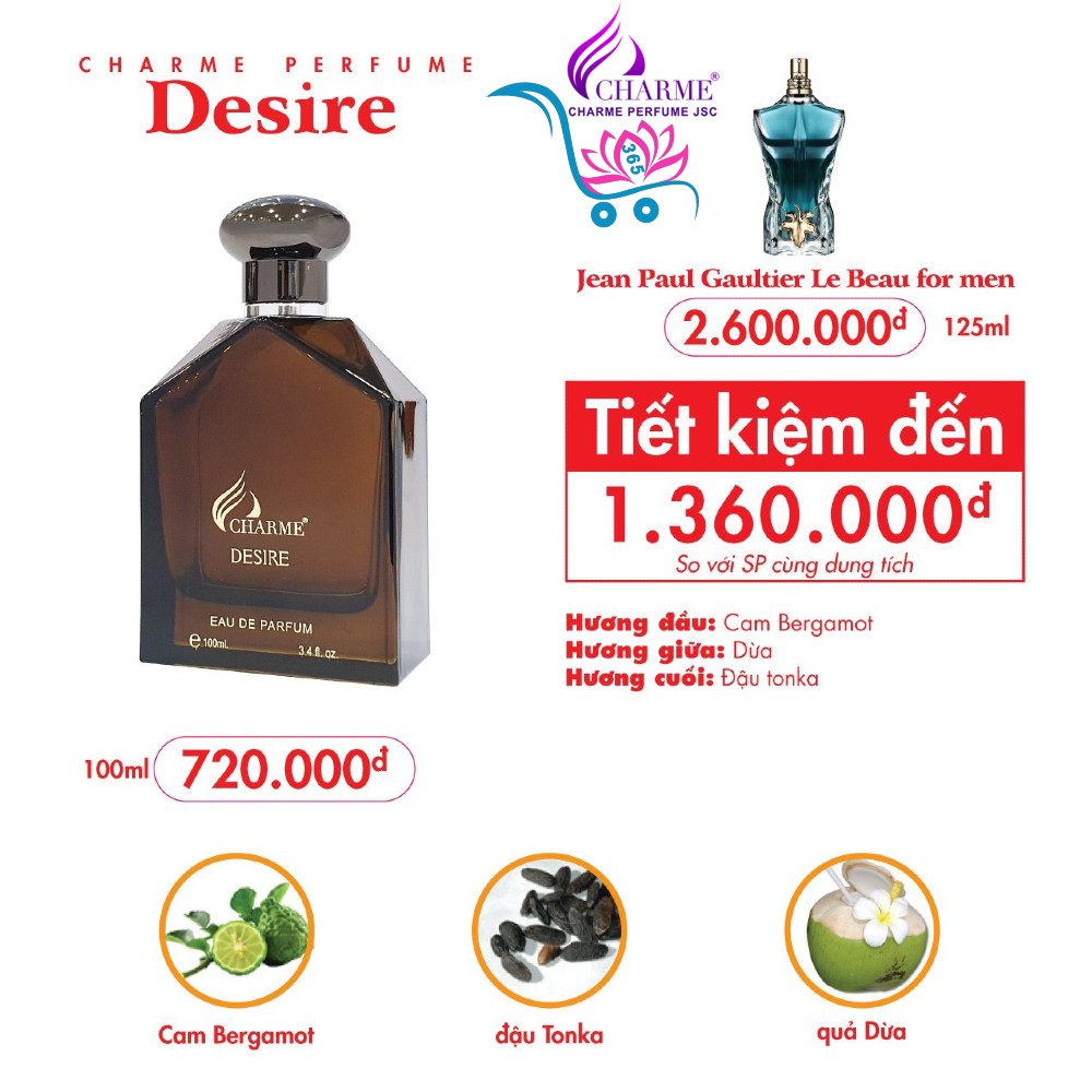 Nước Hoa Charme Desire 100ml Nam Chính Hãng