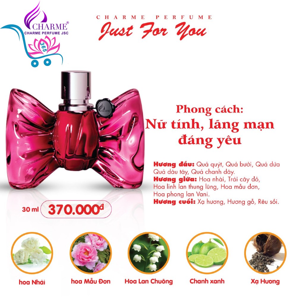 Nước Hoa Charme Just For You 30ml Nữ Chính Hãng