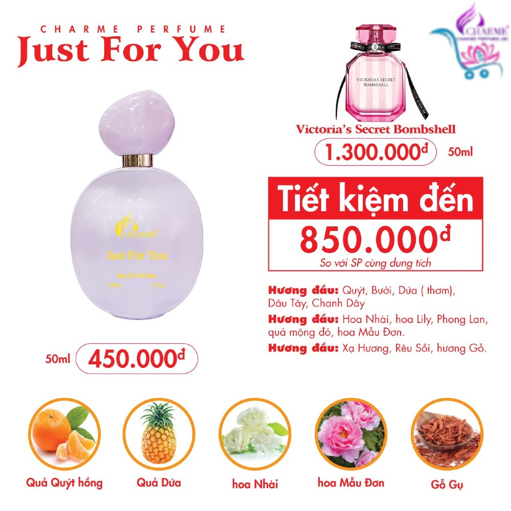 Nước Hoa Charme Just For You 50ml Nữ Chính Hãng