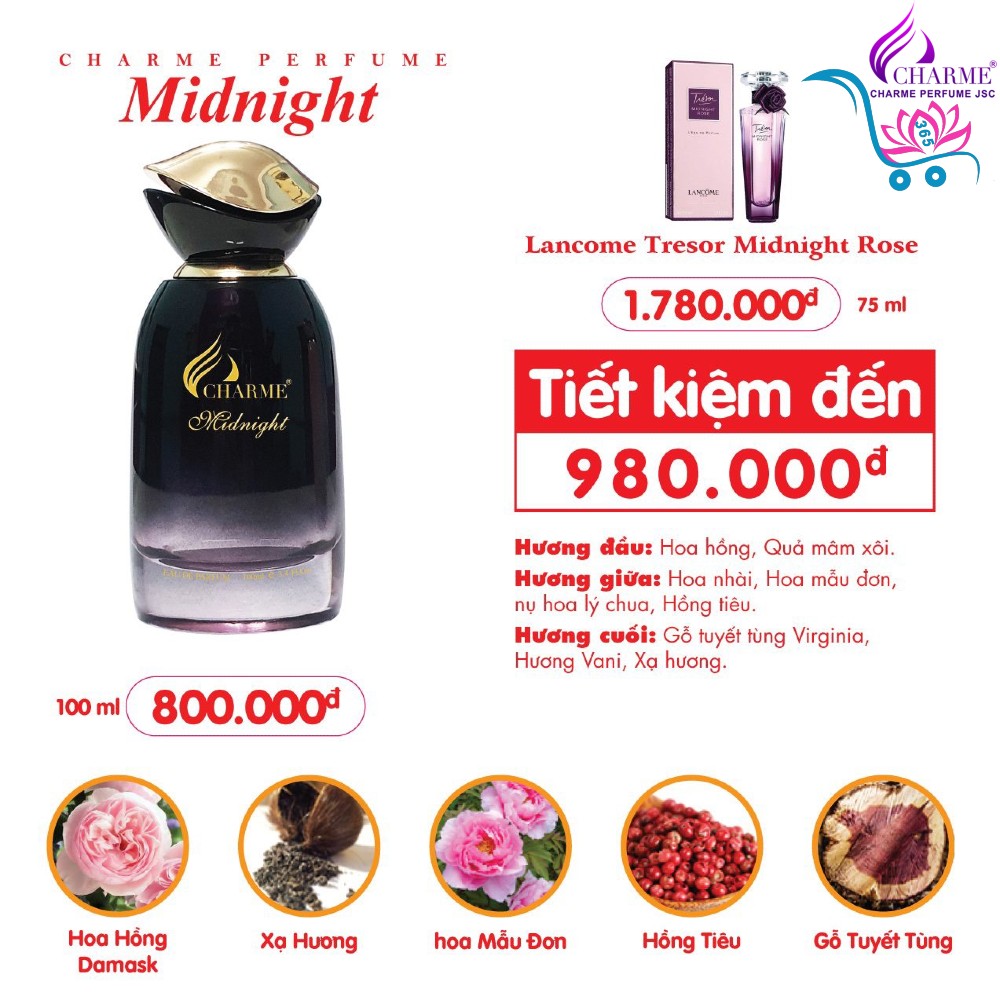 Nước Hoa Charme Midnight 100ml Nữ Chính Hãng