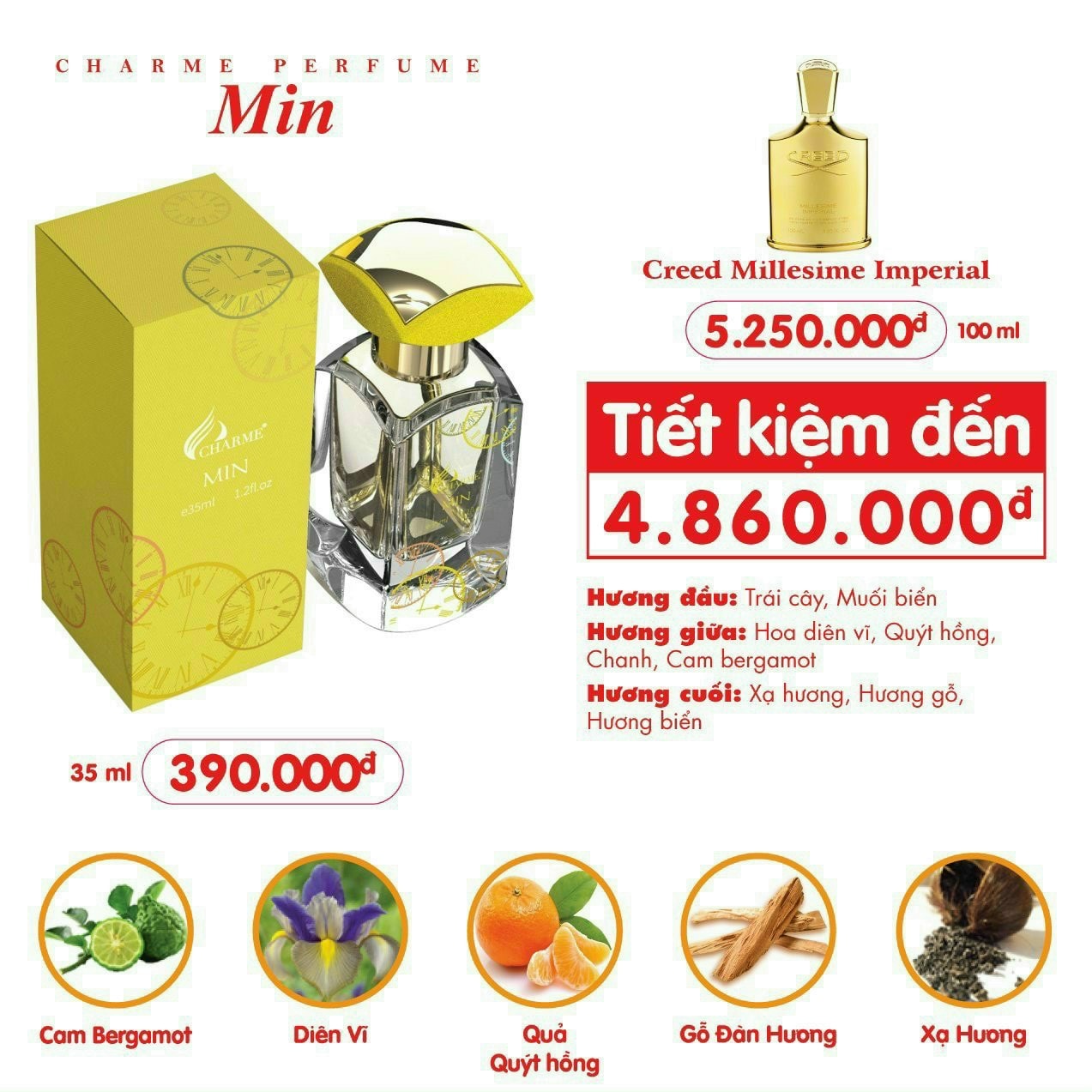 Nước Hoa Charme Min 35ml Nữ Chính Hãng