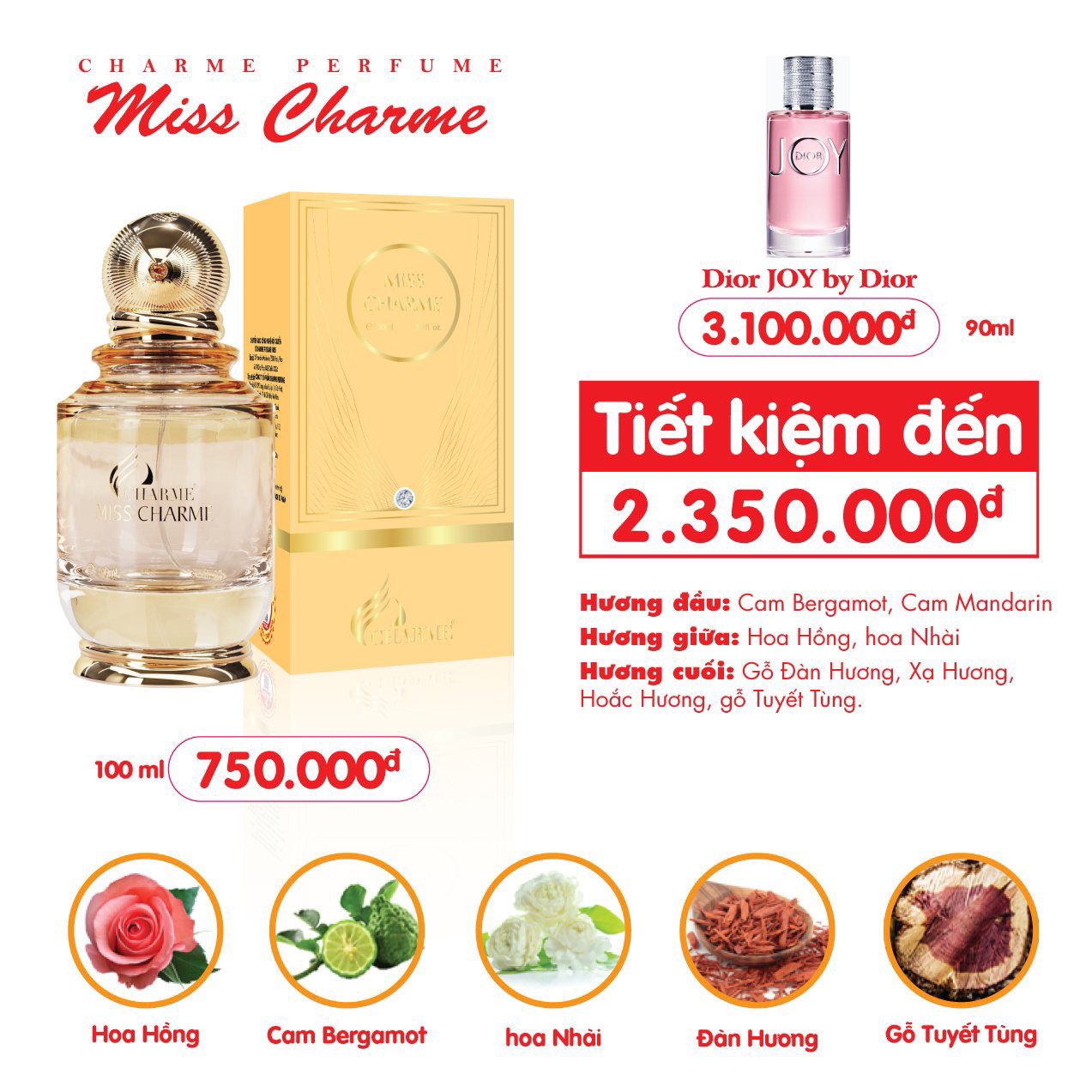 Nước Hoa Charme Miss Charme 100ml Nữ Chính Hãng